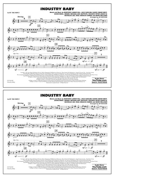 Industry Baby (arr. Jay Bocook) - 1st Bb Trumpet
